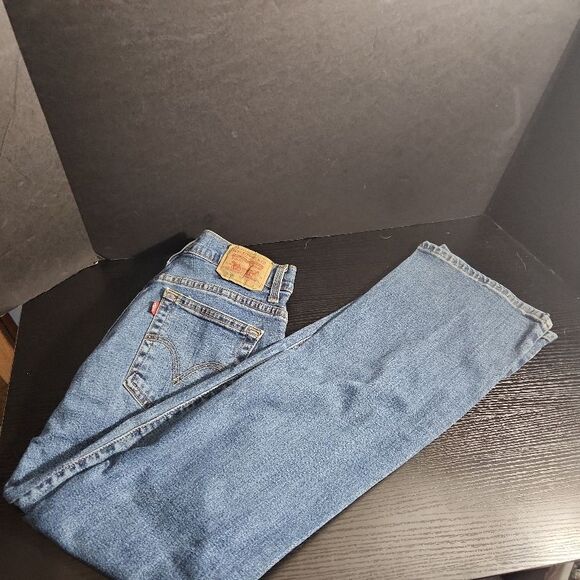 Levis 555 Jeans size 10 Blue Denim Straight Leg Red Tab Vintage Classic Boot Cut - Picture 1 of 10